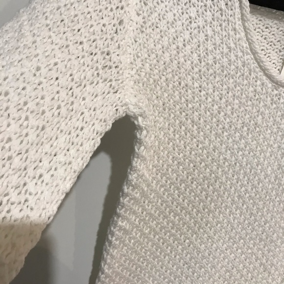Gap Scoop Neck Cable Knit Sweater White Size XS - Picture 3 of 9